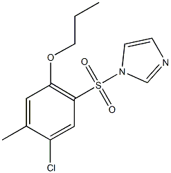 4-chloro-2-(1H-imidazol-1-ylsulfonyl)-5-methylphenyl propyl ether 结构式