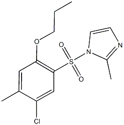 4-chloro-5-methyl-2-[(2-methyl-1H-imidazol-1-yl)sulfonyl]phenyl propyl ether 结构式