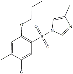 4-chloro-5-methyl-2-[(4-methyl-1H-imidazol-1-yl)sulfonyl]phenyl propyl ether 结构式