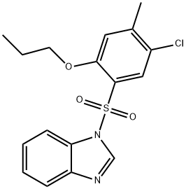 2-(1H-benzimidazol-1-ylsulfonyl)-4-chloro-5-methylphenyl propyl ether 结构式