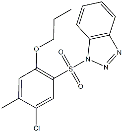 2-(1H-1,2,3-benzotriazol-1-ylsulfonyl)-4-chloro-5-methylphenyl propyl ether 结构式