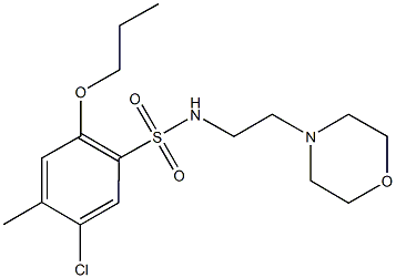 5-chloro-4-methyl-N-[2-(4-morpholinyl)ethyl]-2-propoxybenzenesulfonamide 结构式
