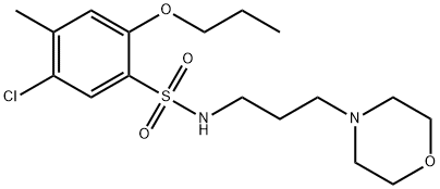 5-chloro-4-methyl-N-[3-(4-morpholinyl)propyl]-2-propoxybenzenesulfonamide 结构式
