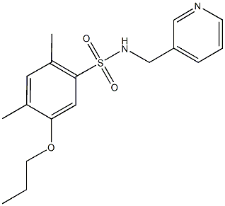 2,4-dimethyl-5-propoxy-N-(3-pyridinylmethyl)benzenesulfonamide 结构式