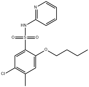 2-butoxy-5-chloro-4-methyl-N-(2-pyridinyl)benzenesulfonamide 结构式