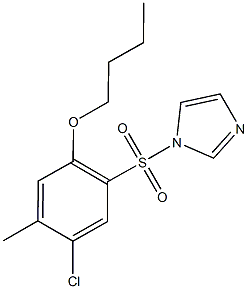 butyl 4-chloro-2-(1H-imidazol-1-ylsulfonyl)-5-methylphenyl ether 结构式