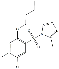 butyl 4-chloro-5-methyl-2-[(2-methyl-1H-imidazol-1-yl)sulfonyl]phenyl ether 结构式