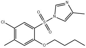 butyl 4-chloro-5-methyl-2-[(4-methyl-1H-imidazol-1-yl)sulfonyl]phenyl ether 结构式