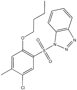 2-(1H-1,2,3-benzotriazol-1-ylsulfonyl)-4-chloro-5-methylphenyl butyl ether 结构式