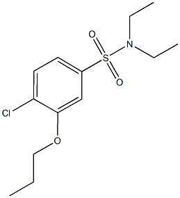 4-chloro-N,N-diethyl-3-propoxybenzenesulfonamide 结构式