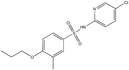 N-(5-chloro-2-pyridinyl)-3-methyl-4-propoxybenzenesulfonamide 结构式