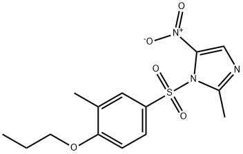 2-methyl-1-[(3-methyl-4-propoxyphenyl)sulfonyl]-5-nitro-1H-imidazole 结构式