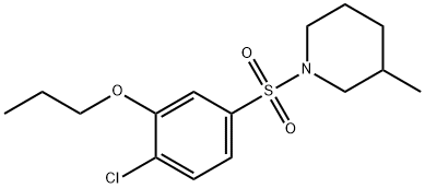 1-[(4-chloro-3-propoxyphenyl)sulfonyl]-3-methylpiperidine 结构式