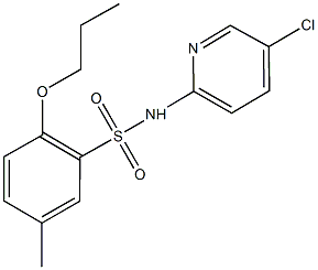 N-(5-chloro-2-pyridinyl)-5-methyl-2-propoxybenzenesulfonamide 结构式