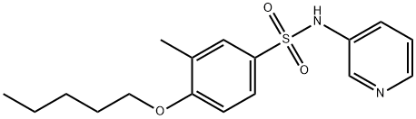 3-methyl-4-(pentyloxy)-N-(3-pyridinyl)benzenesulfonamide 结构式