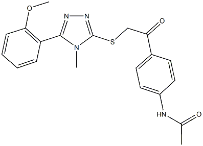 N-[4-(2-{[5-(2-methoxyphenyl)-4-methyl-4H-1,2,4-triazol-3-yl]sulfanyl}acetyl)phenyl]acetamide 结构式