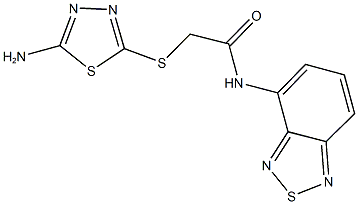 2-[(5-amino-1,3,4-thiadiazol-2-yl)sulfanyl]-N-(2,1,3-benzothiadiazol-4-yl)acetamide 结构式