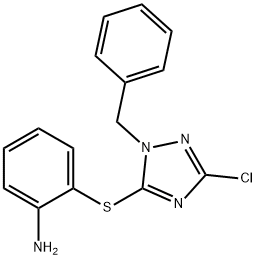 2-[(1-benzyl-3-chloro-1H-1,2,4-triazol-5-yl)sulfanyl]aniline 结构式