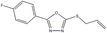 allyl 5-(4-fluorophenyl)-1,3,4-oxadiazol-2-yl sulfide 结构式