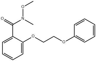 N-methoxy-N-methyl-2-(2-phenoxyethoxy)benzamide 结构式