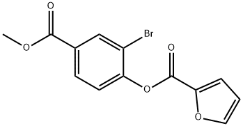 2-bromo-4-(methoxycarbonyl)phenyl 2-furoate 结构式