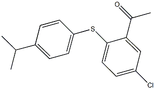 1-{5-chloro-2-[(4-isopropylphenyl)sulfanyl]phenyl}ethanone 结构式