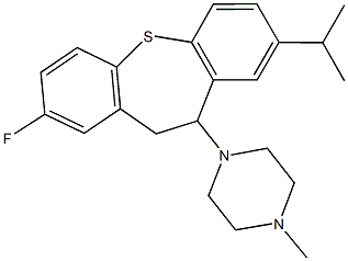 1-(2-fluoro-8-isopropyl-10,11-dihydrodibenzo[b,f]thiepin-10-yl)-4-methylpiperazine 结构式