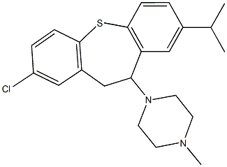 1-(2-chloro-8-isopropyl-10,11-dihydrodibenzo[b,f]thiepin-10-yl)-4-methylpiperazine 结构式