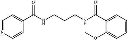 N-{3-[(2-methoxybenzoyl)amino]propyl}isonicotinamide 结构式