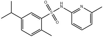 5-isopropyl-2-methyl-N-(6-methyl-2-pyridinyl)benzenesulfonamide 结构式