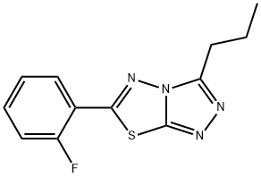 6-(2-fluorophenyl)-3-propyl[1,2,4]triazolo[3,4-b][1,3,4]thiadiazole 结构式