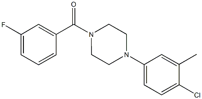 1-(4-chloro-3-methylphenyl)-4-(3-fluorobenzoyl)piperazine 结构式