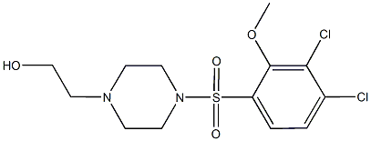 2-{4-[(3,4-dichloro-2-methoxyphenyl)sulfonyl]-1-piperazinyl}ethanol 结构式