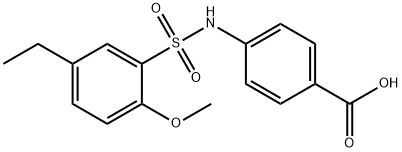 4-{[(5-ethyl-2-methoxyphenyl)sulfonyl]amino}benzoic acid 结构式