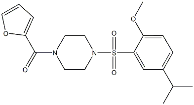 1-(2-furoyl)-4-[(5-isopropyl-2-methoxyphenyl)sulfonyl]piperazine 结构式