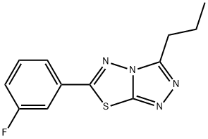 6-(3-fluorophenyl)-3-propyl[1,2,4]triazolo[3,4-b][1,3,4]thiadiazole 结构式
