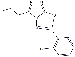 6-(2-chlorophenyl)-3-propyl[1,2,4]triazolo[3,4-b][1,3,4]thiadiazole 结构式