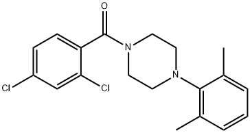 1-(2,4-dichlorobenzoyl)-4-(2,6-dimethylphenyl)piperazine 结构式