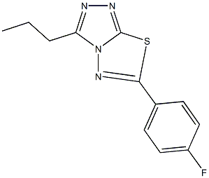 6-(4-fluorophenyl)-3-propyl[1,2,4]triazolo[3,4-b][1,3,4]thiadiazole 结构式