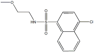 4-chloro-N-(2-methoxyethyl)-1-naphthalenesulfonamide 结构式