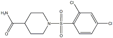 1-[(2,4-dichlorophenyl)sulfonyl]-4-piperidinecarboxamide 结构式