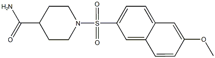 1-[(6-methoxy-2-naphthyl)sulfonyl]-4-piperidinecarboxamide 结构式