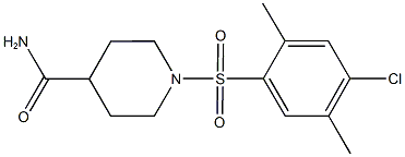 1-[(4-chloro-2,5-dimethylphenyl)sulfonyl]-4-piperidinecarboxamide 结构式