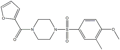 1-(2-furoyl)-4-[(4-methoxy-3-methylphenyl)sulfonyl]piperazine 结构式