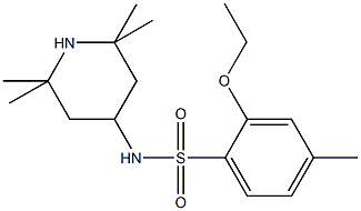 2-ethoxy-4-methyl-N-(2,2,6,6-tetramethyl-4-piperidinyl)benzenesulfonamide 结构式