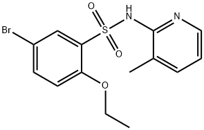 5-bromo-2-ethoxy-N-(3-methyl-2-pyridinyl)benzenesulfonamide 结构式