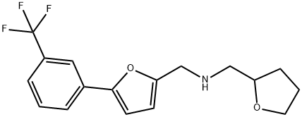 N-(tetrahydro-2-furanylmethyl)-N-({5-[3-(trifluoromethyl)phenyl]-2-furyl}methyl)amine 结构式