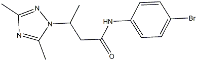 N-(4-bromophenyl)-3-(3,5-dimethyl-1H-1,2,4-triazol-1-yl)butanamide 结构式