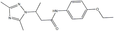 3-(3,5-dimethyl-1H-1,2,4-triazol-1-yl)-N-(4-ethoxyphenyl)butanamide 结构式