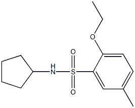 N-cyclopentyl-2-ethoxy-5-methylbenzenesulfonamide 结构式